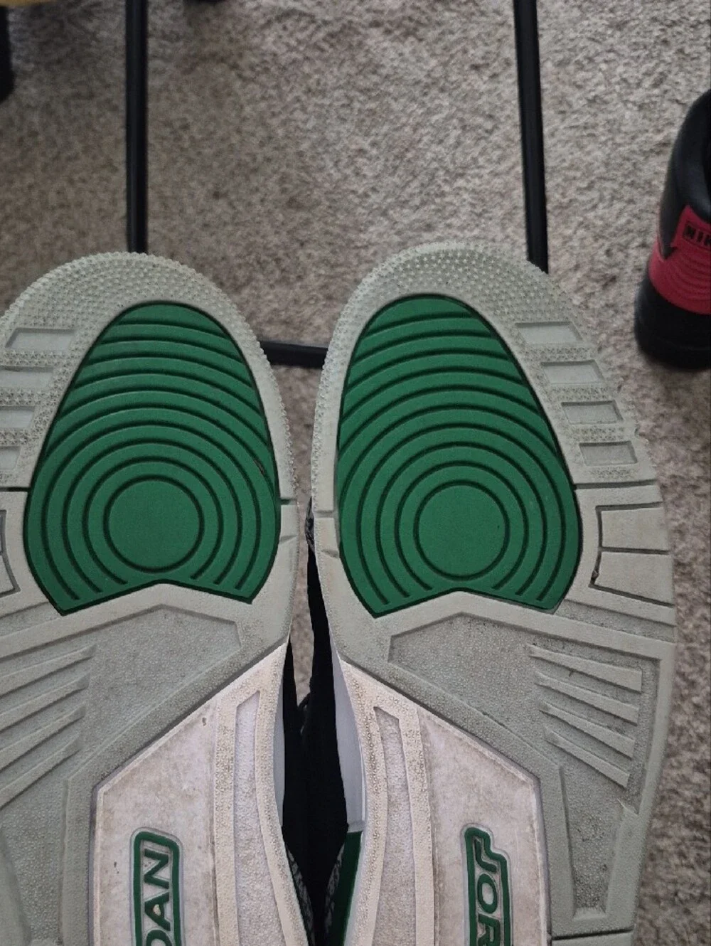 Jordan Rero 3 Pine Green Black Gray Sneakers with Green Accents